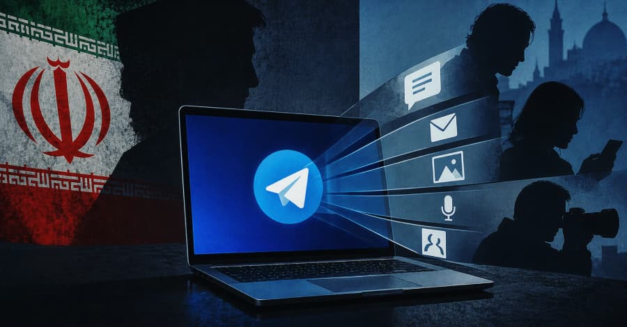 Hackers iraníes utilizan malware controlado por Telegram para espiar a disidentes y periodistas.