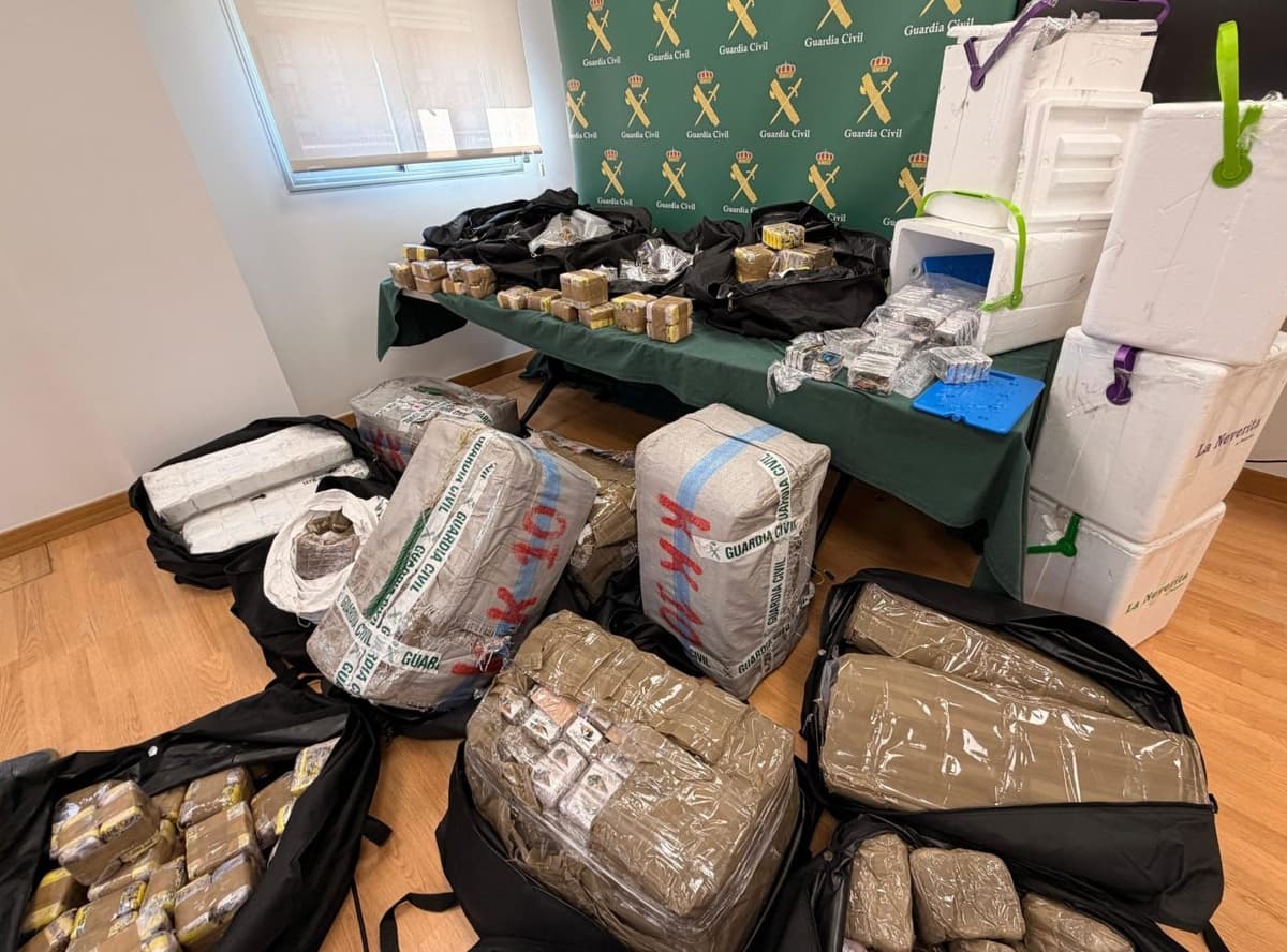 Descubren un cargamento de hachís de primera calidad en un camión al sur de Pamplona