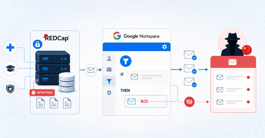 Hackers chinos abusaron de las reglas de Google Workspace para robar correos de investigación y defensa.