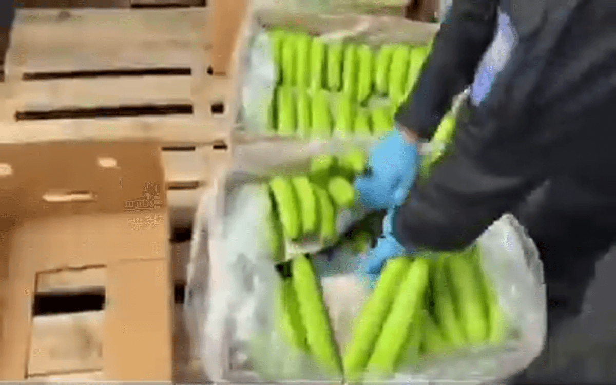 Más de mil kilos de cocaína ocultos en cajas de frutas con rumbo a Málaga