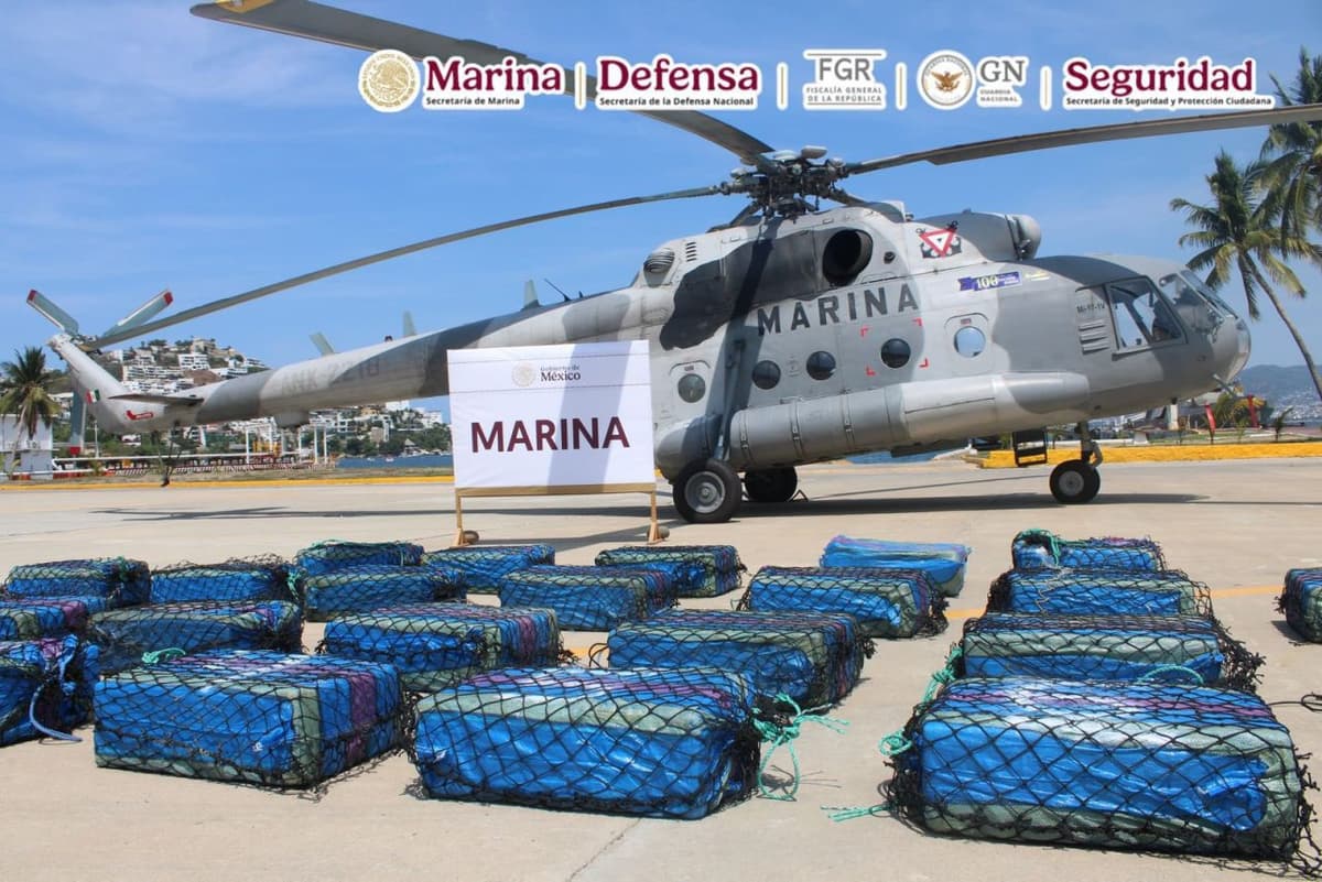 Impresionante operación contra el narcotráfico en una playa al norte de Acapulco
