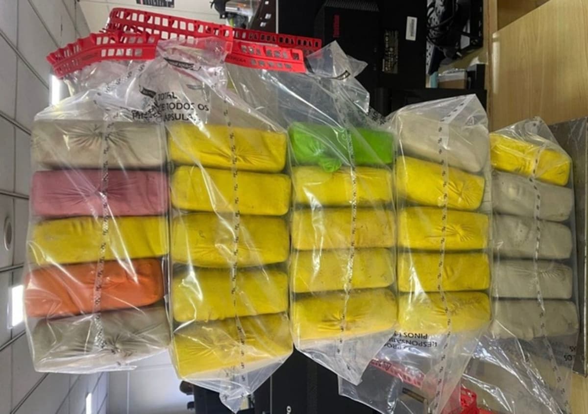 Confiscan 33 kilogramos de cocaína con destino a un puerto africano.