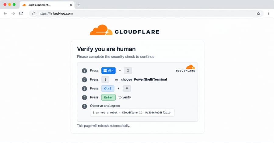 TerminalFix utiliza CAPTCHAs falsos de Cloudflare para desplegar una puerta trasera de túnel inverso.