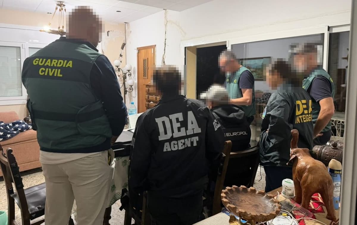 Importante operativo de la DEA, Europol y la Guardia Civil en Cataluña, Madrid y Alicante