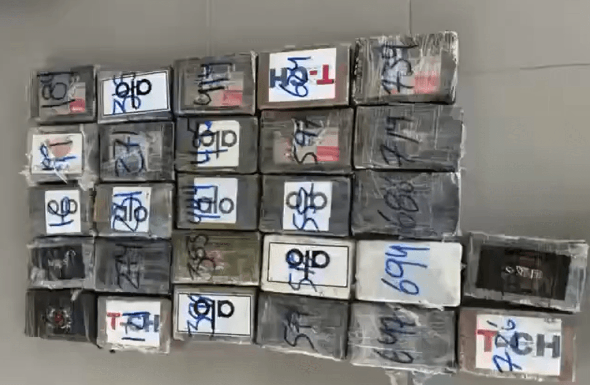 Capturan a dos dominicanos con 736 kilogramos de cocaína en el Caribe.