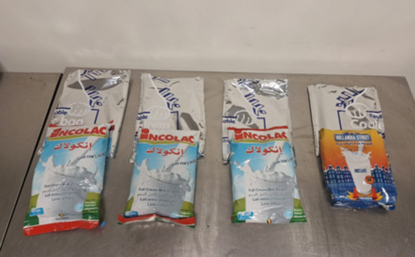 Tres mujeres arrestadas con 11 kilos de cocaína escondida en leche en polvo en Lisboa