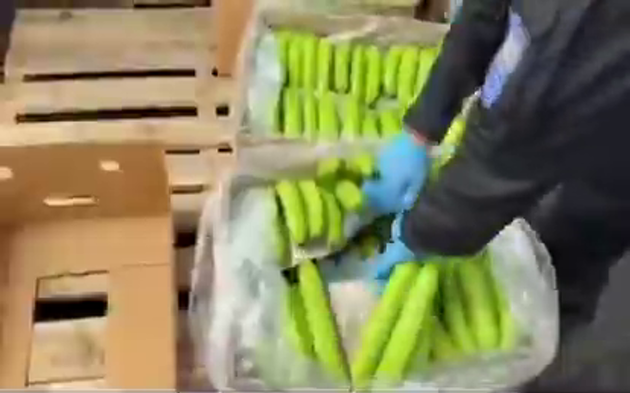 Más de mil kilos de cocaína ocultos en cajas de frutas con rumbo a Málaga